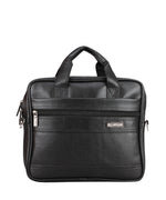 Zipline Office Laptop Executive Formal 10 inch Laptop Or Tab compatible Messenger Bag for Men & Women - Black