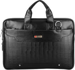 Zipline Faux Leather 13" Laptop Messenger Bag for Men - Tan