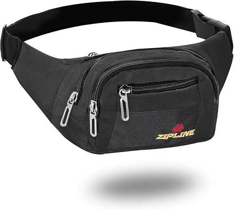 Zipline Waist Bag / Fanny Pack - Black
