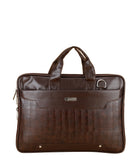 Zipline Office Faux Leather laptop bag for Men - Fits 14/15.6/16 inch Laptop Messenger Bags For Mens (1-Brown Bag)