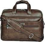 Zipline Synthetic Leather Laptop Messenger Bag - Brown