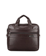 Zipline Office Laptop Executive Formal 10 inch Laptop Or Tab compatible Messenger Bag for Men & Women - Brown