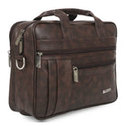 Zipline Laptop bags for men office use | Faux Leather SMALL laptop bag for Man - Fits 13 inch Laptop/Macbook/Macbook Pro/Tablet Messenger Bags For Mens (1-Brown Bag)