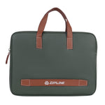 Zipline Office Casual Faux Leather Laptop Handbags for Women - Fits 13/13.5/14 inch Laptop/Tablet Office Bags for Women - Green