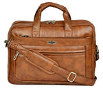 Zipline Laptop bags for men office use | Faux Leather Laptop Bag for Man - Fits 14/15/15.6 inch Laptop/Macbook/Macbook Pro/Tablet Messenger Bags for Mens - Tan