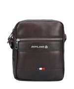 Zipline Side Sling Crossbody Travel Office Business Messenger Shoulder Bag for Men and Women - Brown_Neno