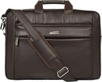 Zipline Faux Leather 15.6" Laptop Messenger Bag for Men - Brown