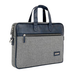 Zipline Office Laptop Executive Formal 15.6 Laptop Briefcase Messenger Bag for Men & Women with Multiple compartments (Classic Black) - Blue
