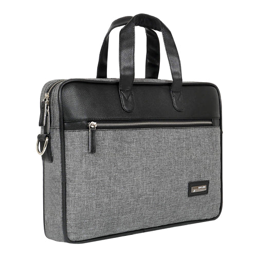 Zipline Office Laptop Executive Formal 15.6 Laptop Briefcase Messenger Bag for Men & Women with Multiple compartments (Classic Black)