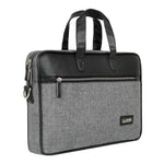 Zipline Office Laptop Executive Formal 15.6 Laptop Briefcase Messenger Bag for Men & Women with Multiple compartments (Classic Black) - Black