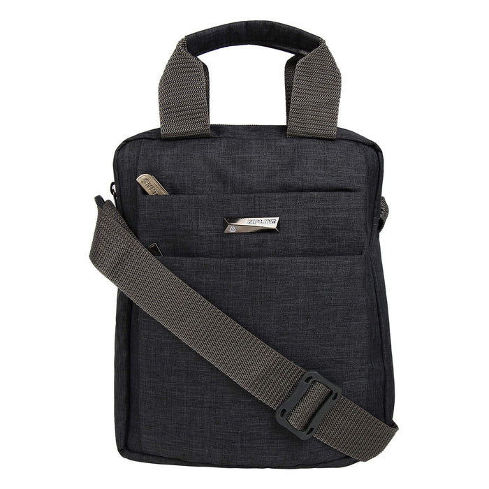 Zipline Side Sling Crossbody Travel Office Business Messenger Shoulder Bag for Men and Women - Grey