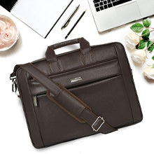 Zipline Laptop bags for men office use | Faux Leather Laptop Bag for Man - Fits 14/15/15.6 inch Laptop/Macbook/Macbook Pro/Tablet Messenger Bags for Mens (1-Brown Bag)