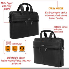 Zipline Office Synthetic Leather laptop bag for Men women, 15.6" compatible laptop Messenger Bags for Men & Women (1-Brown Bag)
