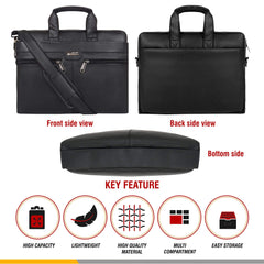 Zipline Office Synthetic Leather laptop bag for Men women, 15.6" compatible laptop Messenger Bags for Men & Women (1-Brown Bag)