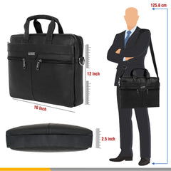 Zipline Office Synthetic Leather laptop bag for Men women, 15.6" compatible laptop Messenger Bags for Men & Women (1-Brown Bag)