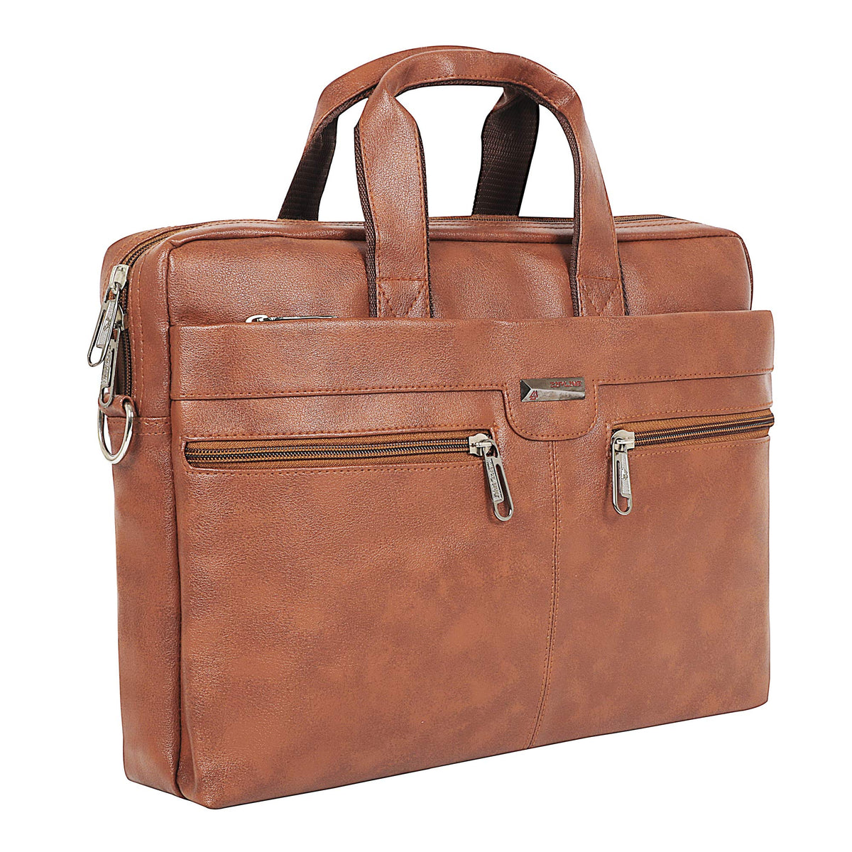 Zipline Office Synthetic Leather laptop bag for Men women, 15.6" compatible laptop Messenger Bags for Men & Women (1-Brown Bag)