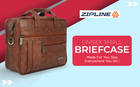 Zipline Laptop bags for men office use | Faux Leather SMALL laptop bag for Man - Fits 13 inch Laptop/Macbook/Macbook Pro/Tablet Messenger Bags For Mens (1-Brown Bag)