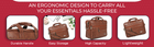 Zipline Laptop bags for men office use | Faux Leather SMALL laptop bag for Man - Fits 13 inch Laptop/Macbook/Macbook Pro/Tablet Messenger Bags For Mens (1-Brown Bag)