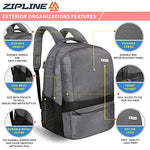 Zipline 35 Ltr, 19 inch Grey Laptop Backpack for Men & Women college girls boys fits 15.6 inch laptop macbook pro/tablet polyester Airline carry-on size (Copy)