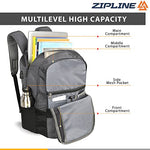 Zipline 35 Ltr, 19 inch Grey Laptop Backpack for Men & Women college girls boys fits 15.6 inch laptop macbook pro/tablet polyester Airline carry-on size (Copy)