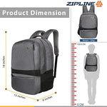 Zipline 35 Ltr, 19 inch Grey Laptop Backpack for Men & Women college girls boys fits 15.6 inch laptop macbook pro/tablet polyester Airline carry-on size (Copy)