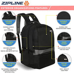 Zipline 35 Ltr, 19 inch Grey Laptop Backpack for Men & Women college girls boys fits 15.6 inch laptop macbook pro/tablet polyester Airline carry-on size (Copy) (Copy)