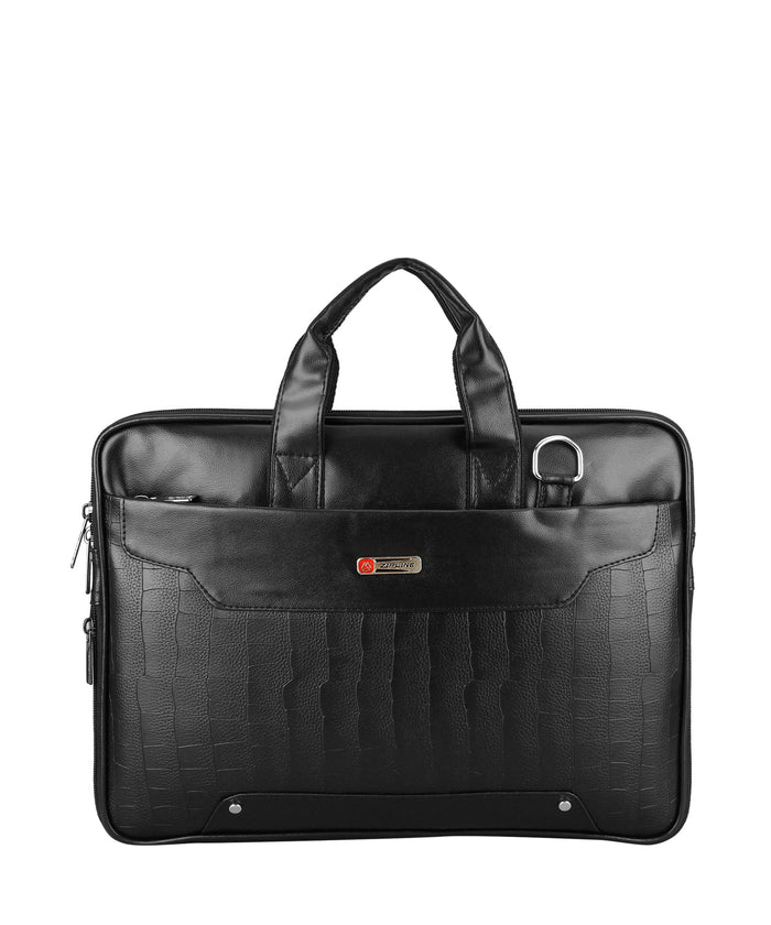 Zipline Office Faux Leather laptop bag for Men - Fits 14/15.6/16 inch Laptop Messenger Bags For Mens (1-Brown Bag)