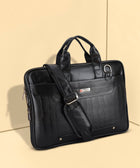 Zipline Office Faux Leather laptop bag for Men - Fits 14/15.6/16 inch Laptop Messenger Bags For Mens (1-Brown Bag)