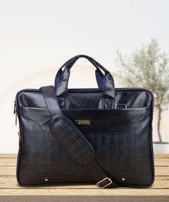Zipline Office Faux Leather laptop bag for Men - Fits 14/15.6/16 inch Laptop Messenger Bags For Mens (1-Brown Bag)