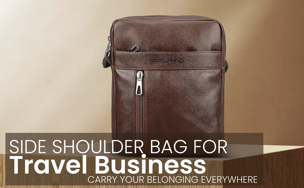 Zipline Sling Crossbody Travel Office Business Messenger One Side Shoulder Bag for Men and Women
