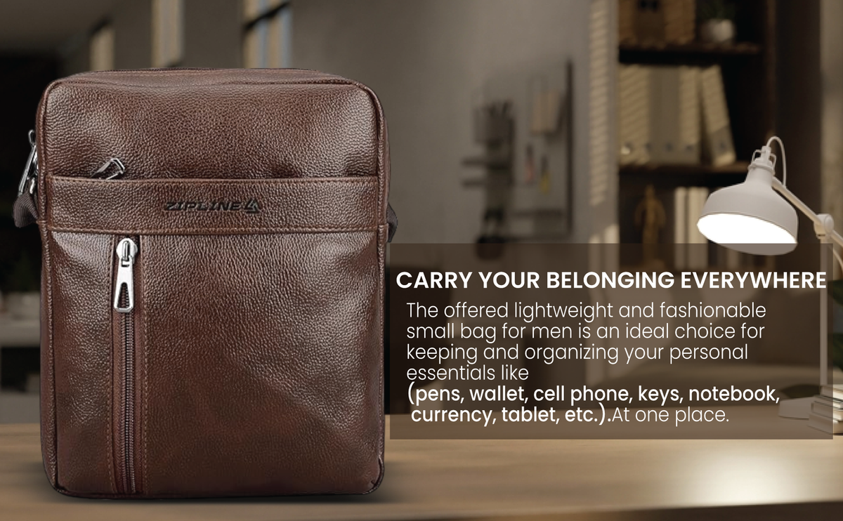Zipline Sling Crossbody Travel Office Business Messenger One Side Shoulder Bag for Men and Women
