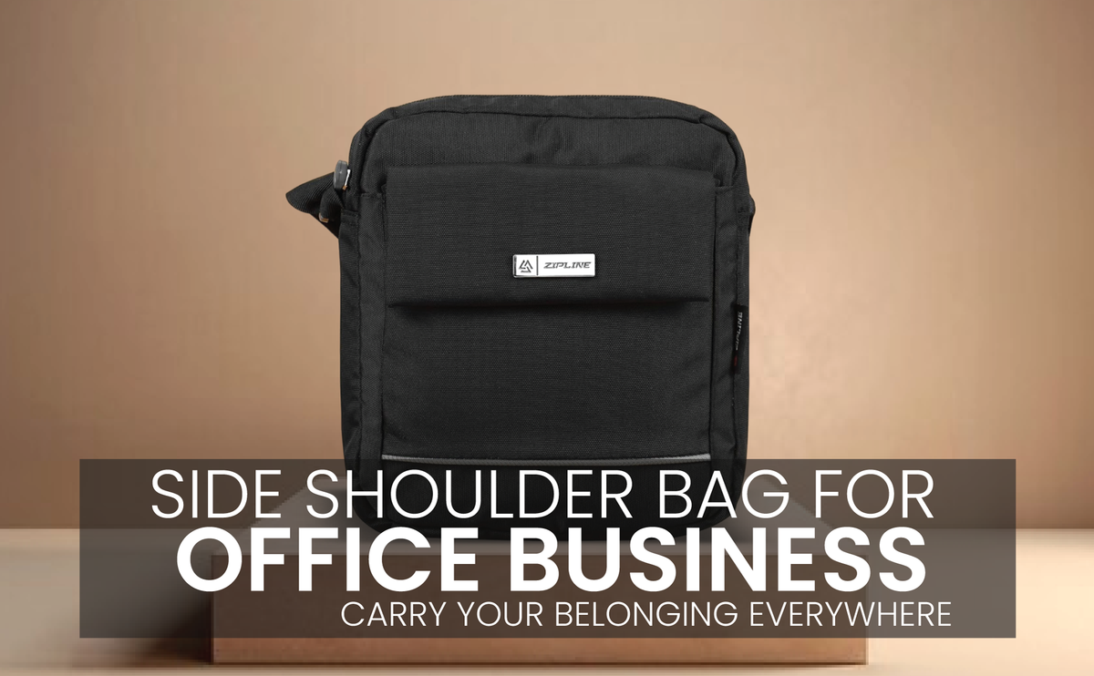 Zipline Sling CrossBody Travel Office Business Messenger One Side Shoulder Bag For Men & Women..