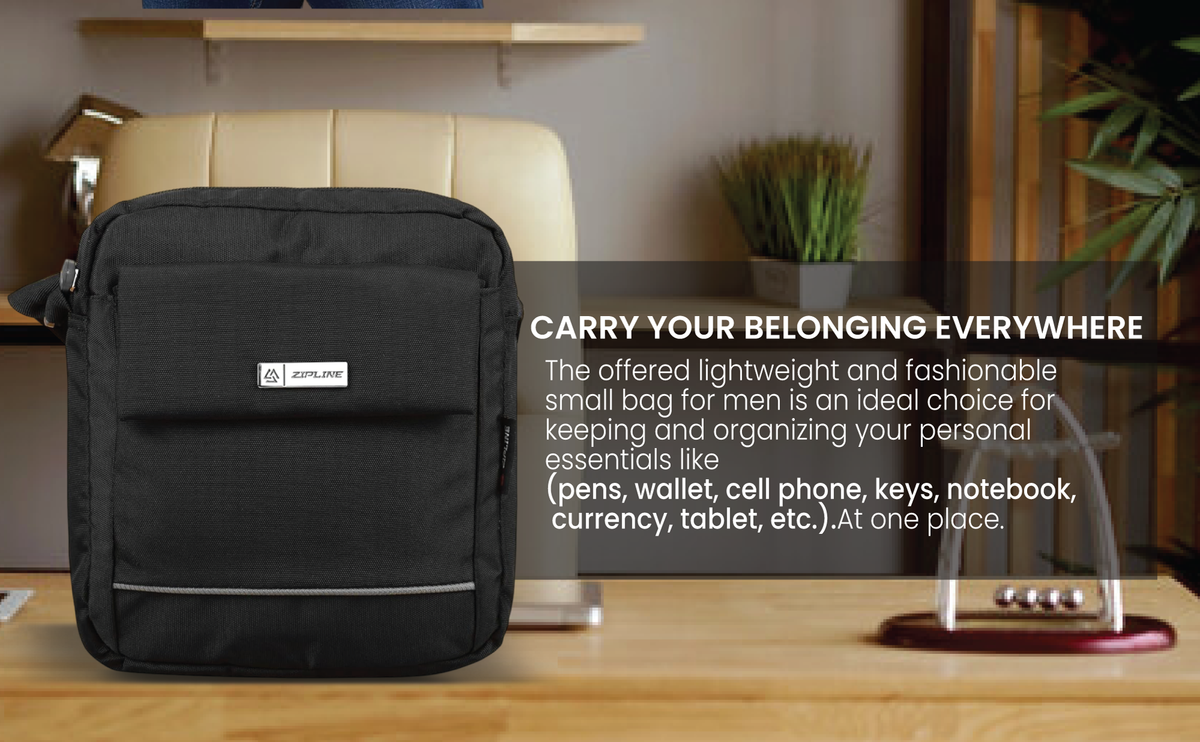 Zipline Sling CrossBody Travel Office Business Messenger One Side Shoulder Bag For Men & Women..