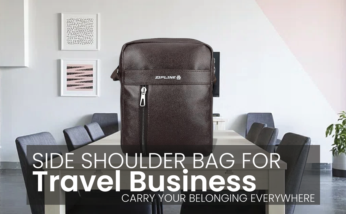 Zipline Sling Crossbody Travel Office Business Messenger One Side Shoulder Bag for Men and Women