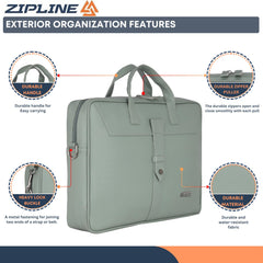 Zipline Office Faux Leather laptop bag for Men - Fits 14/15/15.6 inch Tablet/Laptop Messenger Bags For Mens (1-Blue Bag)