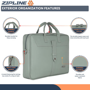 Zipline Office Faux Leather laptop bag for Men - Fits 14/15/15.6 inch Tablet/Laptop Messenger Bags For Mens (1-Blue Bag)