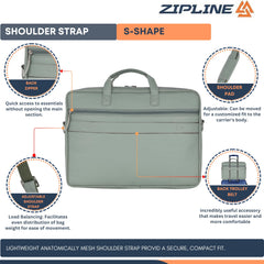 Zipline Office Faux Leather laptop bag for Men - Fits 14/15/15.6 inch Tablet/Laptop Messenger Bags For Mens (1-Blue Bag)
