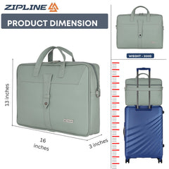 Zipline Office Faux Leather laptop bag for Men - Fits 14/15/15.6 inch Tablet/Laptop Messenger Bags For Mens (1-Blue Bag)