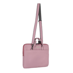 Zipline Office Casual Faux Leather laptop bags for women office use- Fits 13/13.5/14 inch Laptop/Macbook/Macbook Pro/Tablet office bags for women (1-Peach Brown Bag)
