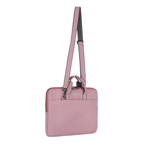 Zipline Office Casual Faux Leather laptop bags for women office use- Fits 13/13.5/14 inch Laptop/Macbook/Macbook Pro/Tablet office bags for women (1-Peach Brown Bag)