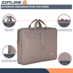 Zipline Office Faux Leather laptop bag for Men - Fits 14/15/15.6 inch Tablet/Laptop Messenger Bags For Mens (1-Blue Bag)