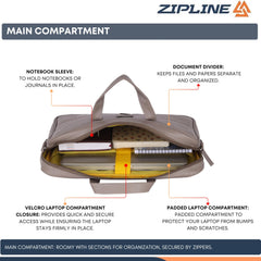 Zipline Office Faux Leather laptop bag for Men - Fits 14/15/15.6 inch Tablet/Laptop Messenger Bags For Mens (1-Blue Bag)