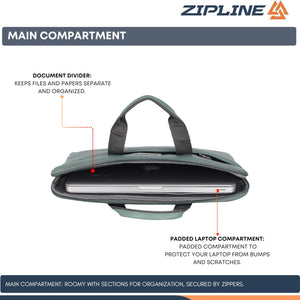 Zipline Office Casual Faux Leather laptop bags for women office use- Fits 13/13.5/14 inch Laptop/Macbook/Macbook Pro/Tablet office bags for women (1-Peach Brown Bag)