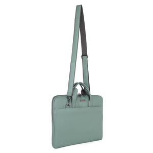 Zipline Office Casual Faux Leather laptop bags for women office use- Fits 13/13.5/14 inch Laptop/Macbook/Macbook Pro/Tablet office bags for women (1-Peach Brown Bag)