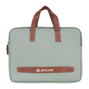 Zipline Office Casual Faux Leather laptop bags for women office use - Fits 13/13.5/14 inch Laptop/Macbook/Macbook Pro/Tablet office bags for women (1-Green Bag)