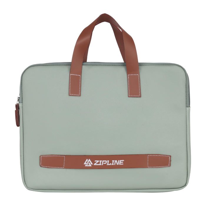 Zipline Office Casual Faux Leather laptop bags for women office use - Fits 13/13.5/14 inch Laptop/Macbook/Macbook Pro/Tablet office bags for women (1-Green Bag)