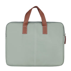 Zipline Office Casual Faux Leather laptop bags for women office use - Fits 13/13.5/14 inch Laptop/Macbook/Macbook Pro/Tablet office bags for women (1-Green Bag)