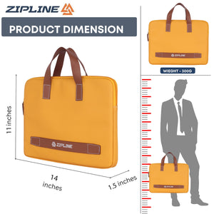 Zipline Office Casual Faux Leather laptop bags for women office use - Fits 13/13.5/14 inch Laptop/Macbook/Macbook Pro/Tablet office bags for women (1-Green Bag)
