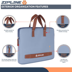 Zipline Office Casual Faux Leather laptop bags for women office use - Fits 13/13.5/14 inch Laptop/Macbook/Macbook Pro/Tablet office bags for women (1-Green Bag)