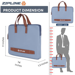Zipline Office Casual Faux Leather laptop bags for women office use - Fits 13/13.5/14 inch Laptop/Macbook/Macbook Pro/Tablet office bags for women (1-Green Bag)
